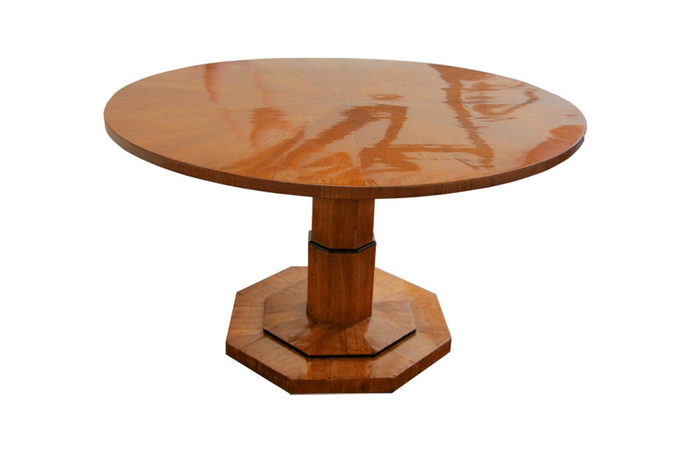 biedermeier round dining table octagonal base