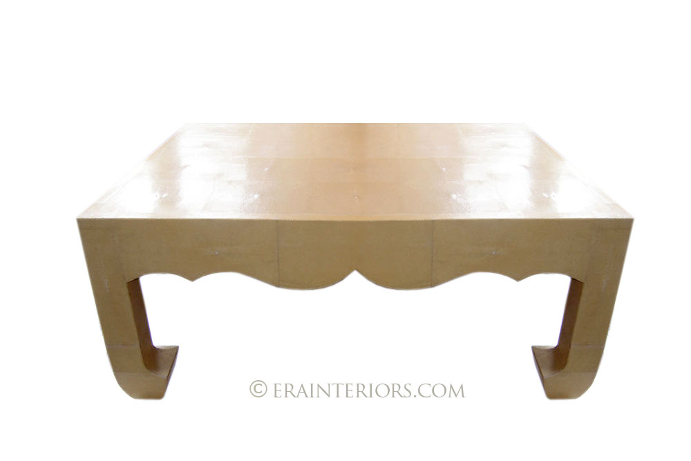 Chinoiserie style shagreen coffee table
