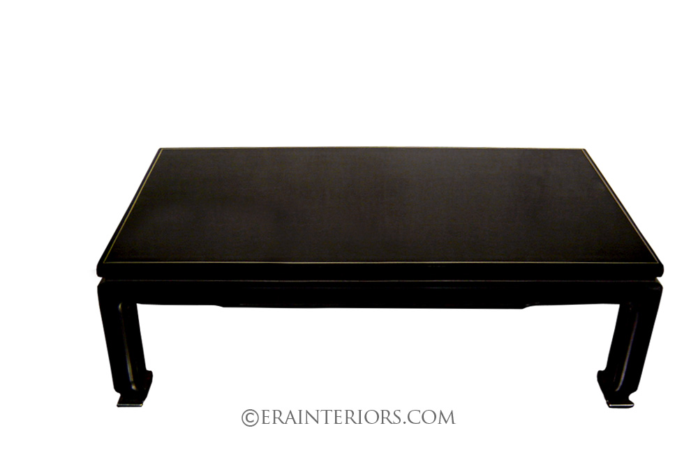 Chinoiserie black lacquer coffee table