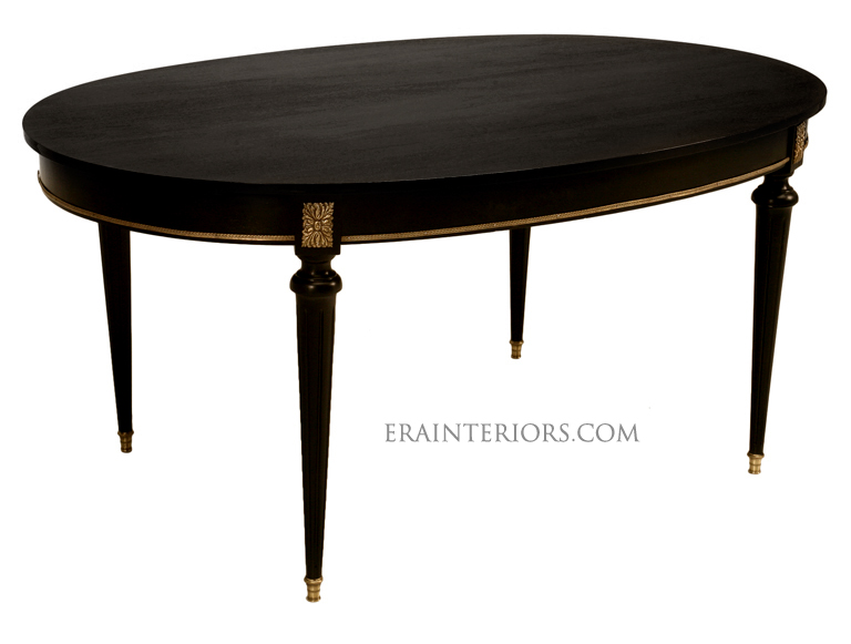 French Louis XVI oval dining table