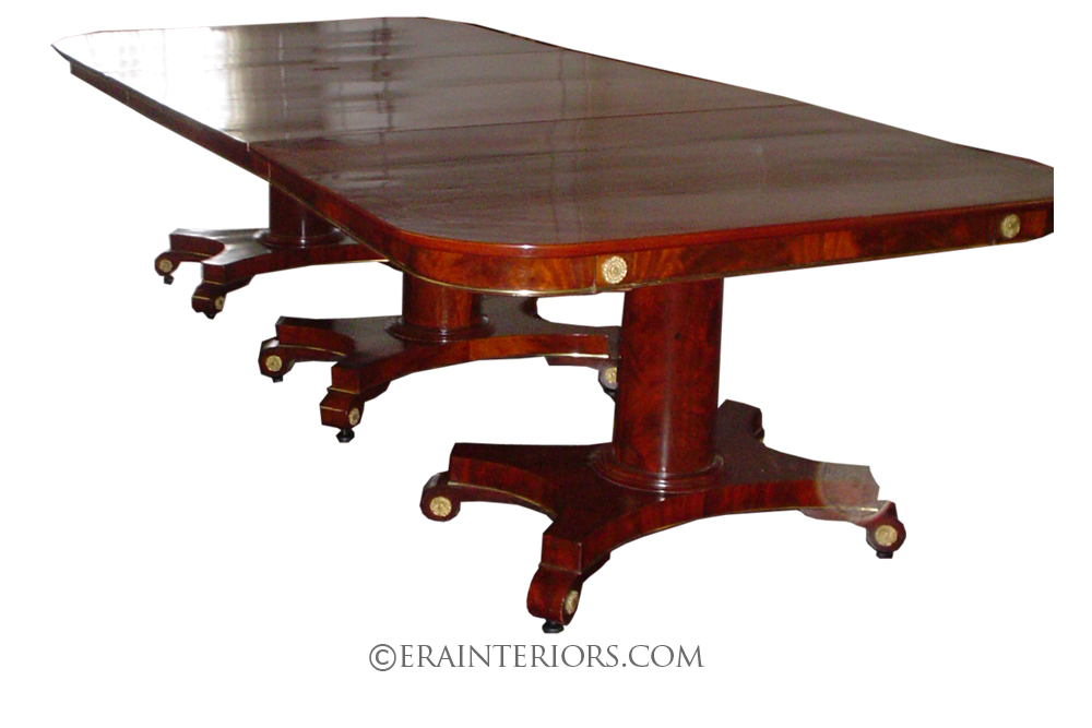 regency triple pedestal dining table